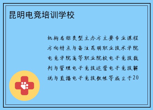 昆明电竞培训学校